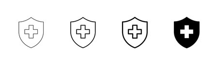 Health insurance icon vector isolated on white background. Insurance health document iconのイラスト素材