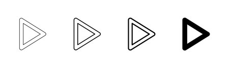 play Icon vector isolated on white background. Play button vector icon. Video icon vectorのイラスト素材