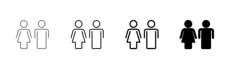 Man and woman icon vector isolated on white background. male and female symbolのイラスト素材
