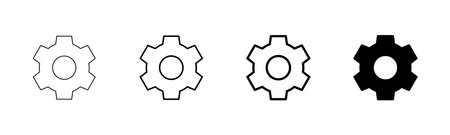 setting Icon vector isolated on white background. setting vector icon. Cog settings Icon Symbol. Gearのイラスト素材