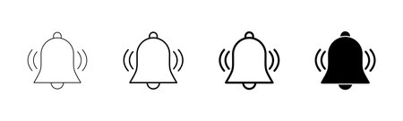 Bell Icon vector isolated on white background. Notification symbol. Bell vector icon