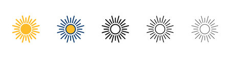 Sun icon vector isolated on white background. Sun vector icon