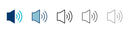 Speaker icon vector isolated on white background. Volume icon. Loudspeaker icon vector. Audio. Soundのイラスト素材