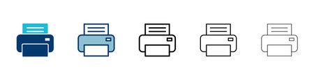Printer icon vector isolated on white background. print icon. Fax vector icon.