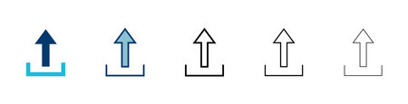 Upload icon vector isolated on white background. Upload sign icon. Upload button. Load symbol.