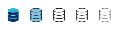 Database icon vector isolated on white background. database vector icon