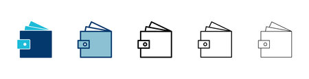 Wallet Icon vector isolated on white background. money wallet icon
