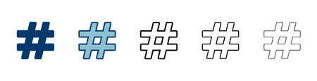 Hashtag icon vector isolated on white background. hashtag vector icon