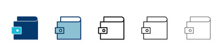 Wallet Icon vector isolated on white background. money wallet icon