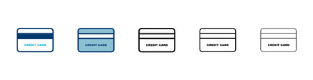 Credit card icon vector isolated on white background. Credit card payment icon vectorのイラスト素材