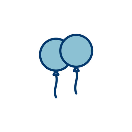 Balloon icon vector isolated on white background. party balloon icon decoration birthday vector....