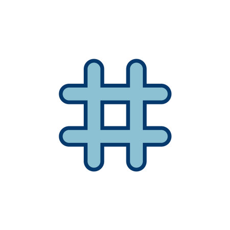 Hashtag icon vector isolated on white background. hashtag vector iconのイラスト素材