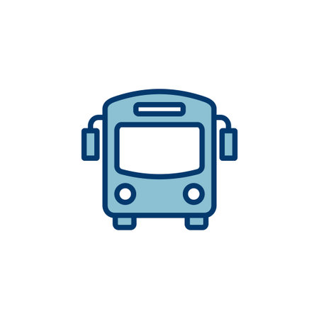 Bus Icon vector isolated on white background. Black bus vector iconのイラスト素材