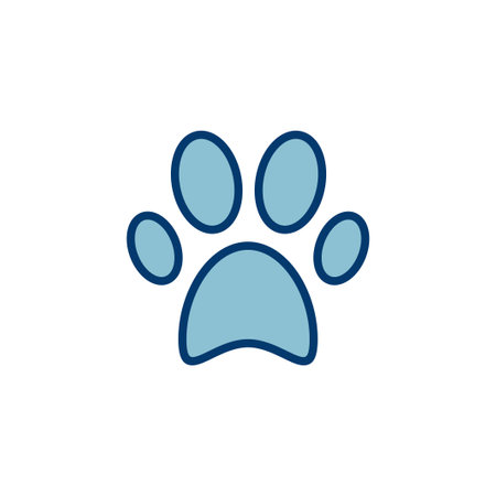 Paw icon vector isolated on white background. Paw Print iconのイラスト素材