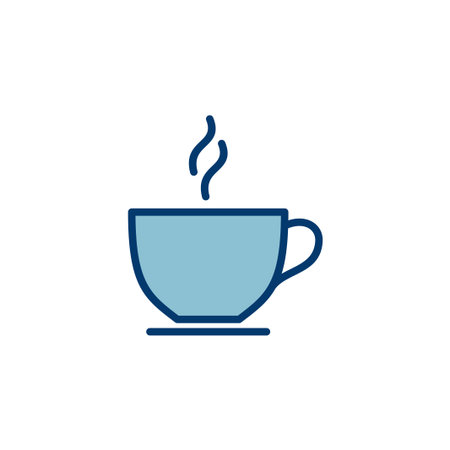 coffee cup icon vector isolated on white background. Coffee cup icon. Coffee vector icon. Teaのイラスト素材
