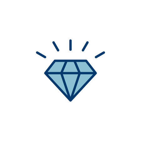 Diamond icon vector isolated on white background. Diamond vector icon. Gemstone symbolのイラスト素材