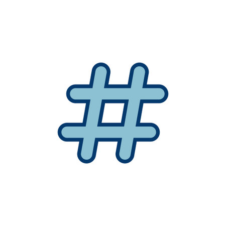 Hashtag icon vector isolated on white background. hashtag vector iconのイラスト素材