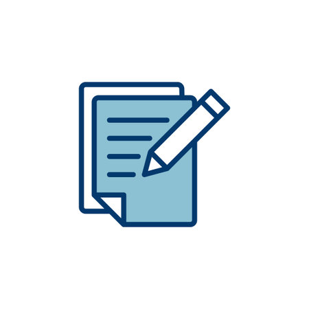 Note icon vector isolated on white background. Taking note icon vector. Edit line icon. Document write. Content writingのイラスト素材