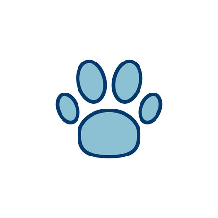 Paw icon vector isolated on white background. Paw Print iconのイラスト素材