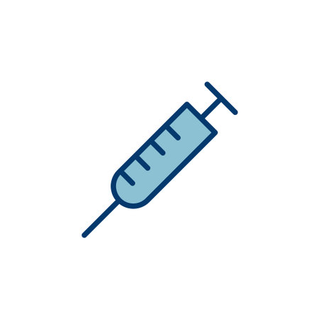 Syringe icon vector isolated on white background. injection iconのイラスト素材