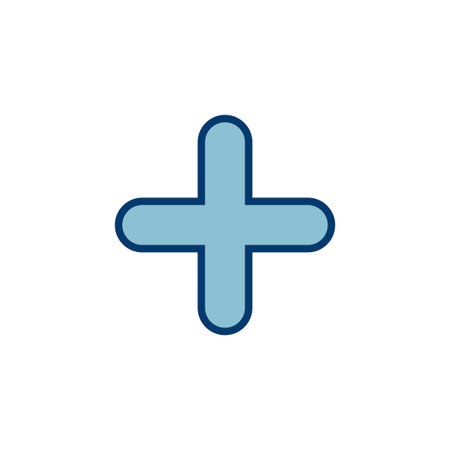 Plus Icon vector isolated on white background. Add plus icon. Addition sign. Medical Plus iconのイラスト素材