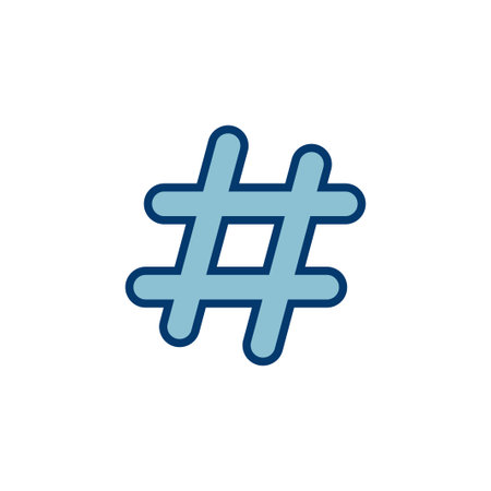 Hashtag icon vector isolated on white background. hashtag vector iconのイラスト素材