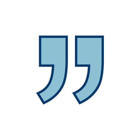 Quote icon vector isolated on white background. Quote sign icon. Quotation mark symbol.のイラスト素材