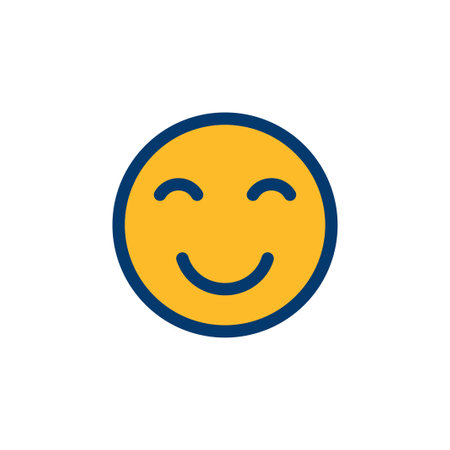 Smile icon vector isolated on white background. Smile vector icon. Emoticon Icon vector. Emojiのイラスト素材