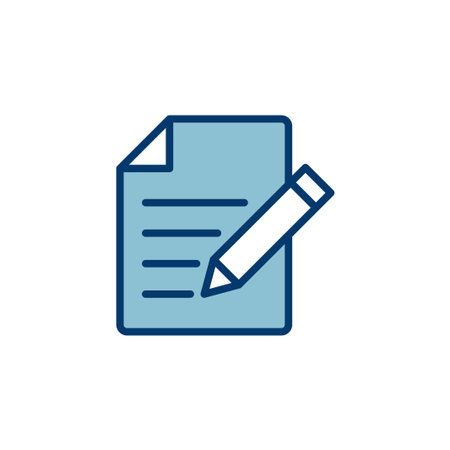 Note icon vector isolated on white background. Taking note icon vector. Edit line icon. Document write. Content writingのイラスト素材