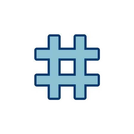Hashtag icon vector isolated on white background. hashtag vector iconのイラスト素材