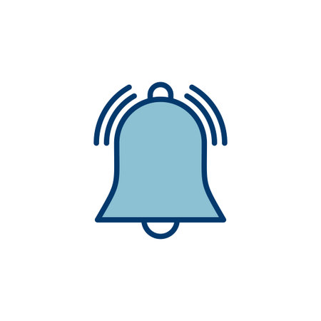 Bell Icon vector isolated on white background. Notification symbol. Bell vector icon