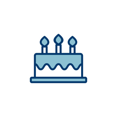 Cake icon vector isolated on white background. Cake vector. Birthday cake iconのイラスト素材