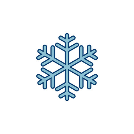 Snowflake icon vector isolated on white background. snow icon vector. Symbol of winter, frozenのイラスト素材