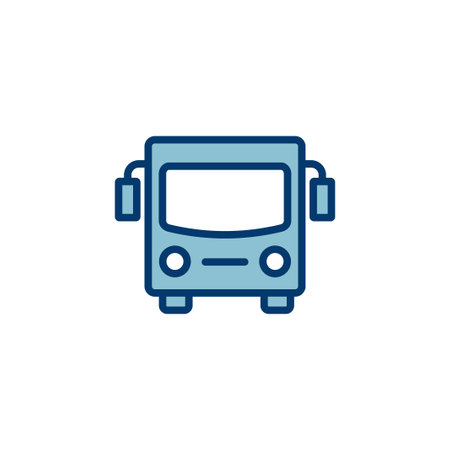 Bus Icon vector isolated on white background. Black bus vector iconのイラスト素材