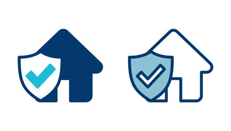 House insurance icon vector isolated on white background. house protection icon.のイラスト素材