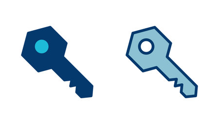 Key icon vector isolated on white background. Key vector icon. Key symbol. securityのイラスト素材