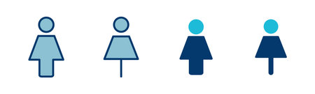 Female icon vector isolated on white background. woman icon vectorのイラスト素材