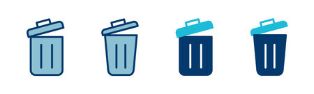 Trash icon vector isolated on white background. trash can icon. Delete icon vectorのイラスト素材