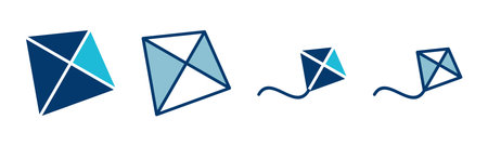 Kite icon vector isolated on white background. kite vector icon.のイラスト素材