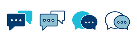 Chat icon vector isolated on white background. Chat vector icon. Speech bubble. message. contact usのイラスト素材