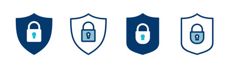Security icon vector isolated on white background. protection icon. privacy. vpnのイラスト素材