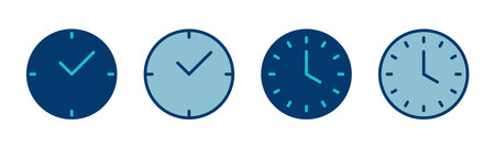 Clock icon vector isolated on white background. Time icon vector. Clock vector icon