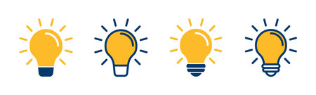 Lamp icon vector isolated on white background. Light bulb icon vector. Idea vector iconのイラスト素材