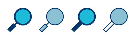Search icon vector isolated on white background. Glass vector icon. search magnifying glass icon. Findのイラスト素材