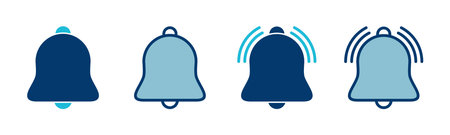 Bell Icon vector isolated on white background. Notification symbol. Bell vector iconのイラスト素材