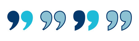 Quote icon vector isolated on white background. Quote sign icon. Quotation mark symbol.のイラスト素材