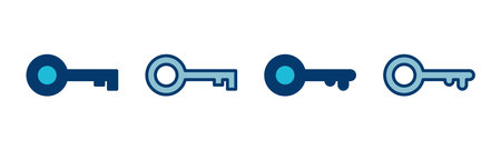 Key icon vector isolated on white background. Key vector icon. Key symbol. securityのイラスト素材