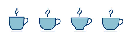 coffee cup icon vector isolated on white background. Coffee cup icon. Coffee vector icon. Teaのイラスト素材