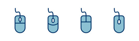 Computer Mouse Icon vector isolated on white background. Computer mouse vector iconのイラスト素材