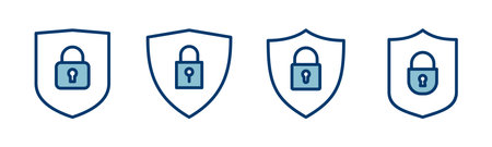 Security icon vector isolated on white background. protection icon. privacy. vpnのイラスト素材